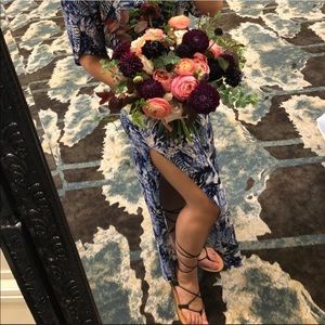 Stillwater blue and white maxi dress